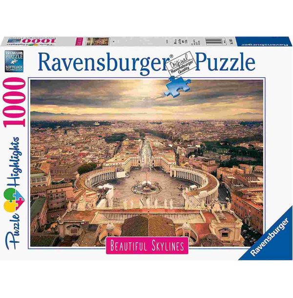 پازل 1000 قطعه Ravensburger طرح افق رم ایتالیا کد 14082