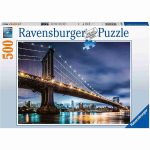 پازل 500 قطعه Ravensburger طرح نیویورک شهری که هرگز نمی‌خوابد کد 16589