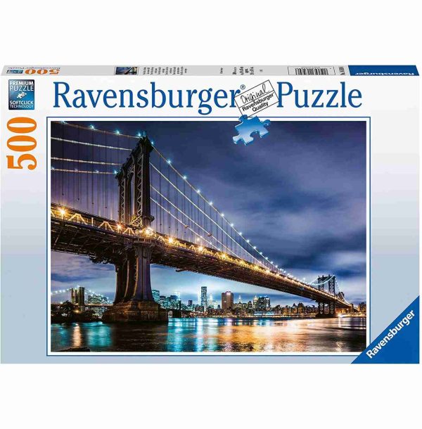 پازل 500 قطعه Ravensburger طرح نیویورک شهری که هرگز نمی‌خوابد کد 16589