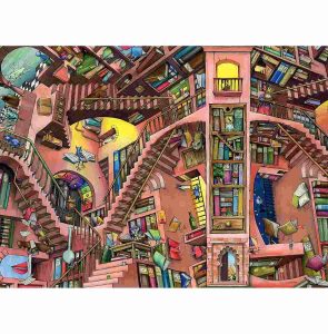 پازل 500 قطعه Ravensburger طرح کتابخانه شگفتانگیز کد 17484
