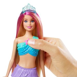 عروسک باربی پری دریایی رنگین کمانی کد HDJ36