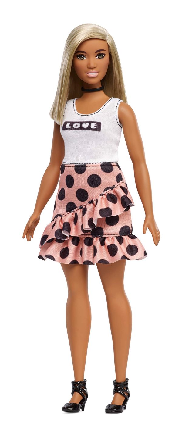 عروسک باربی مدل فشن با دامن کوتاه و تاپ سفید کد FXL51 Barbie