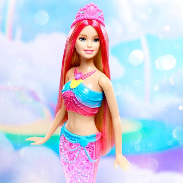 عروسک باربی مدل رنگین کمان پری دریایی کد DHC40 Barbie