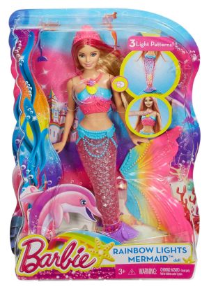 عروسک باربی مدل رنگین کمان پری دریایی کد DHC40 Barbie