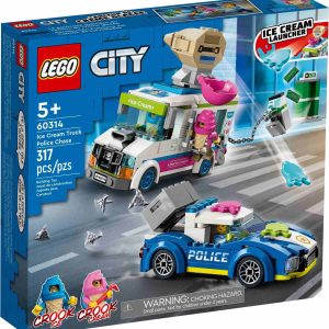 لگو سیتی مدل تعقیب و گریز پلیس و کامیون بستنی کد 60314