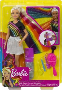 عروسک باربی مدل مو رنگین کمونی اکلیل دار کد FXN96 Barbie