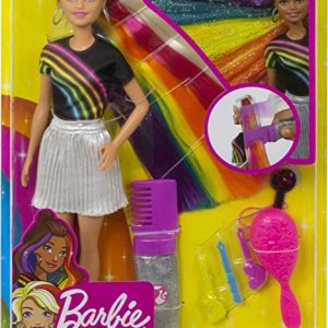 عروسک باربی مدل مو رنگین کمونی اکلیل دار کد FXN96 Barbie