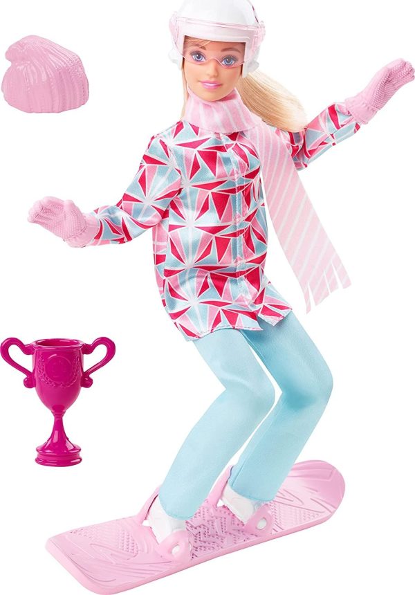 عروسک باربی مدل ورزشکار اسنوبورد کد HCN32 Barbie
