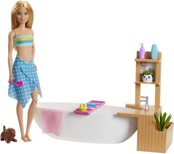عروسک باربی مدل ست باربی و حمام کد GJN32 Barbie