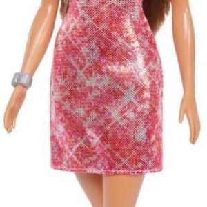 عروسک باربی مدل باربی گلیتز با لباس صورتی کد GRB33 Barbie