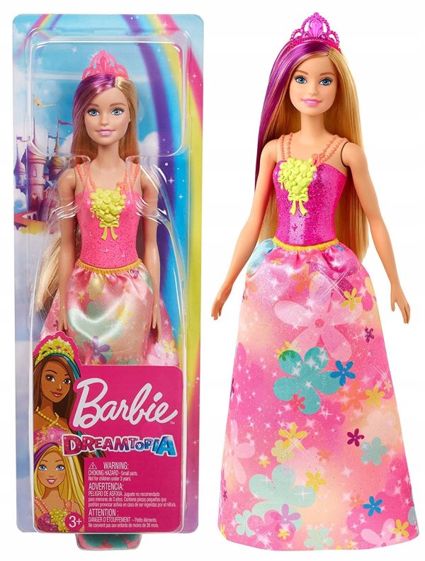 عروسک باربی مدل پرنسس تیارا با موی صورتی کد GJK13 Barbie
