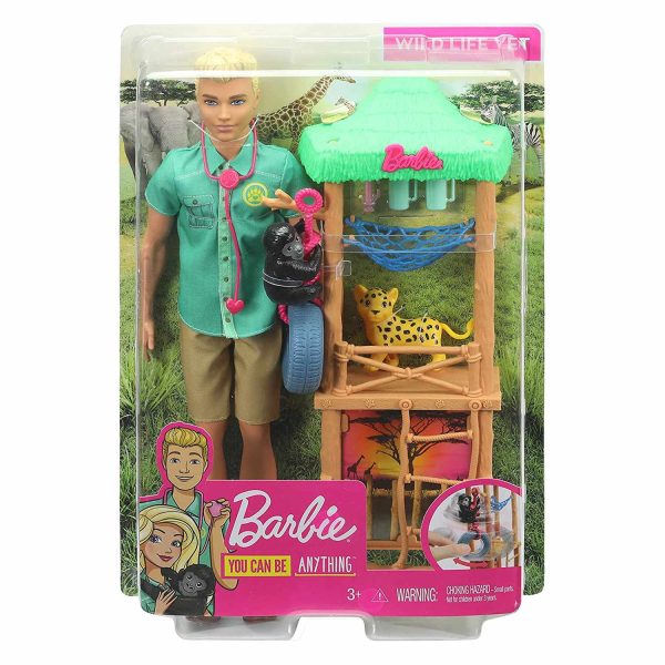 عروسک باربی مدل دامپزشک حیات وحش کد GJM33 Barbie
