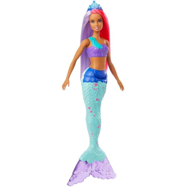 عروسک باربی مدل پری دریایی سرخابی کد GJK09 Barbie