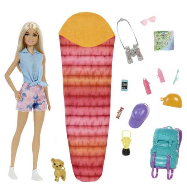 عروسک باربی مدل کمپ همراه توله سگ کد HDF73 Barbie