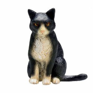 فیگور موجو مدل نشسته گربه سیاه و سفید کد 387371