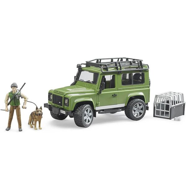 ماشین Land Rover همراه فیگور جنگلبان برودر Bruder کد 02587