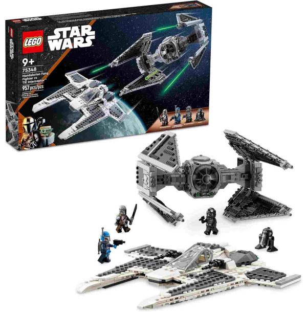 لگو استاروارز مدل Mandalorian Fang Fighter vs TIE Interceptor کد 75348