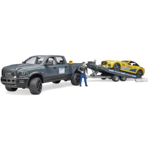 وانت Ram 2500 به همراه تریلر و ماشین مسابقه Roadster برودر Bruder کد 02504