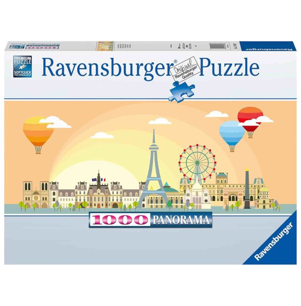 پازل 1000 قطعه پانوراما Ravensburger طرح یک روز در پاریس کد 17393