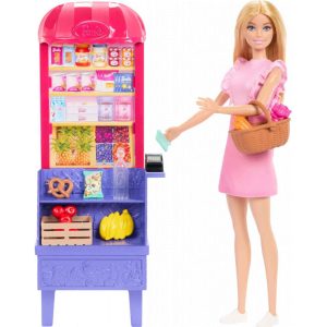 عروسک باربی و غرفه فروشگاهی کد JCT05