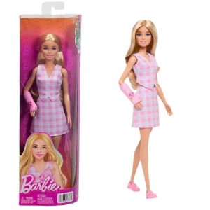عروسک باربی فشنیستا با دست گچ گرفته کد JJN56